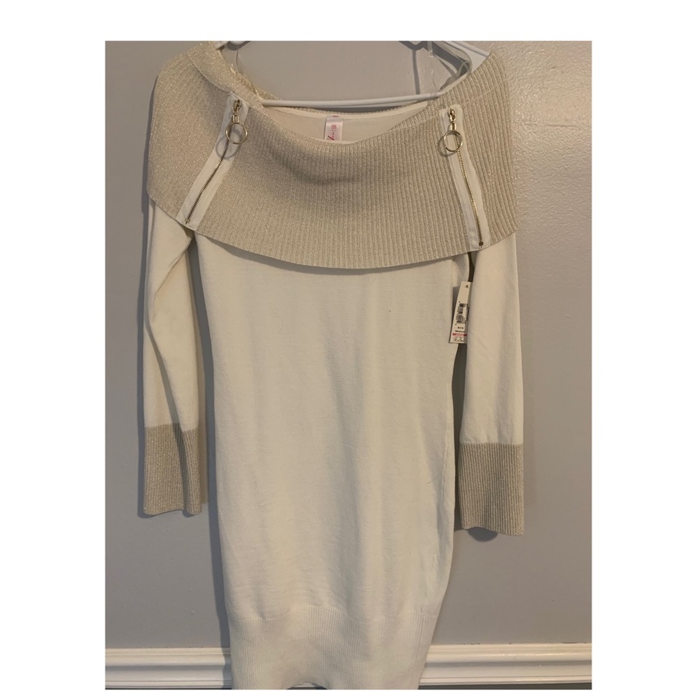 Fitting cream color dress